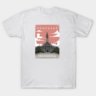 Denpasar, Indonesia. Retro travel poster T-Shirt